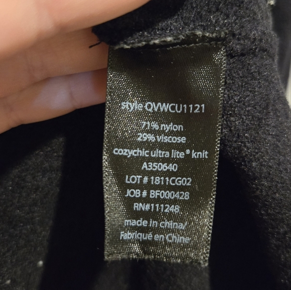 Barefoot Dreams CozyChic Lite Santa Monica Cardigan Size Medium Black - Picture 5 of 8